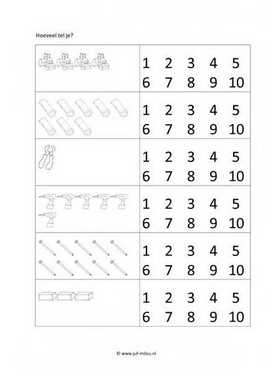 Werkblad bouwvakker - Tellen 1