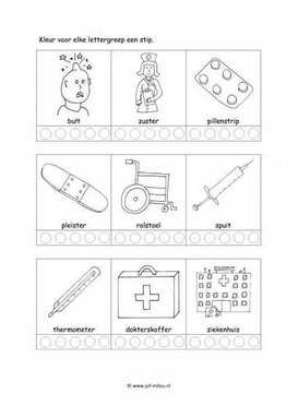 Werkblad dokter - Lettergrepen
