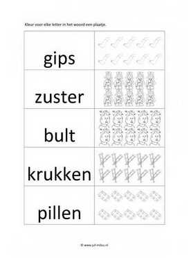 Werkblad dokter - Letters tellen