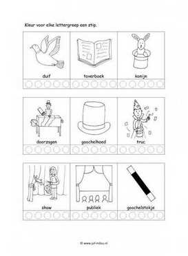 Werkblad goochelaar - Lettergrepen