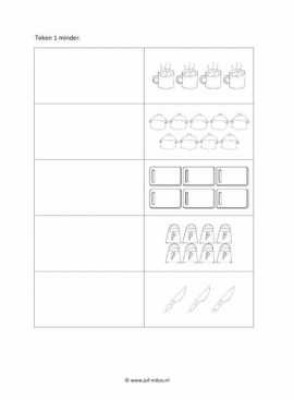 Werkblad kok - 1 minder