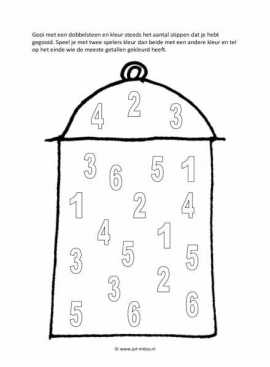 Werkblad kok - Dobbelspel 1