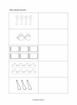 Werkblad kok - Evenveel 2
