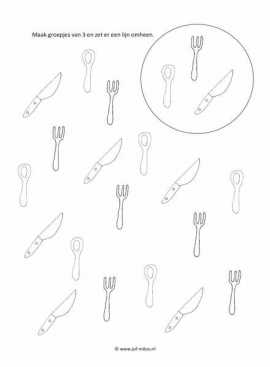 Werkblad kok - Groepjes van 3