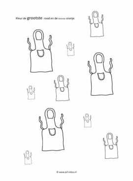 Werkblad kok - Klein en groot