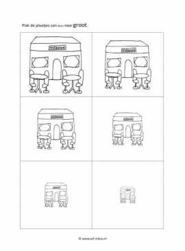 Werkblad kok - Klein naar groot 6 stukjes