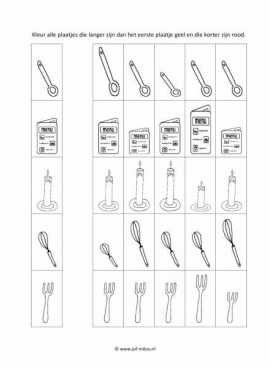 Werkblad kok - Langer en korter