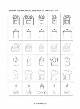 Werkblad kok - Smal en breed