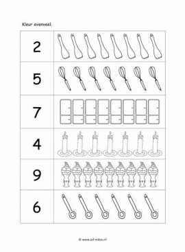 Werkblad kok - Tellen 4