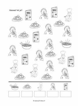 Werkblad kok - Tellen 6