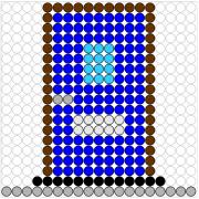 Kralenplank Deur met brievenbus 1