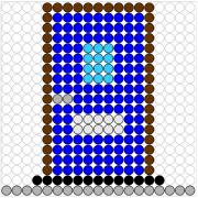 Kralenplank Deur met brievenbus 1