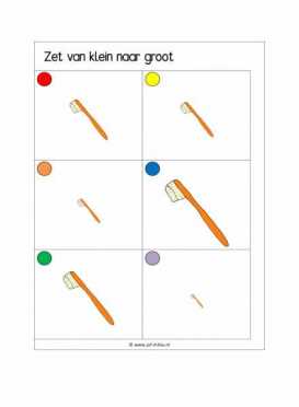 Knijpkaarten Zet van klein naar groot