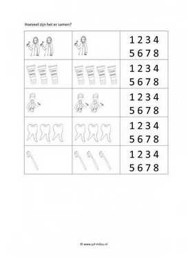 Werkblad tandarts - Erbij sommen