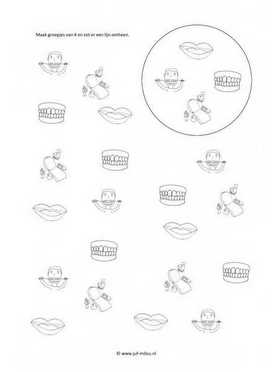 Werkblad tandarts - Groepjes van 4