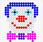 Kralenplank Clowngezicht 1