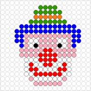Kralenplank Clowngezicht 2
