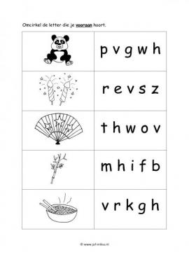 Werkblad chinezen - Beginklank