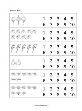 Werkblad chinezen - Tellen 1