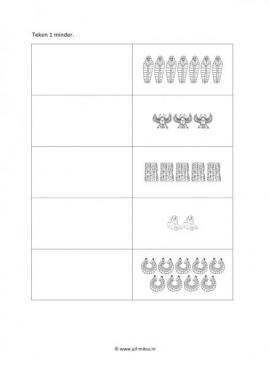 Werkblad egyptenaren - 1 minder