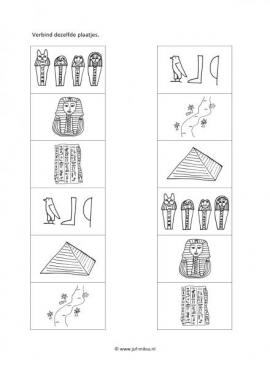 Werkblad egyptenaren - Dezelfde 1