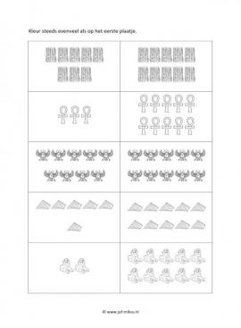Werkblad egyptenaren - Evenveel 1