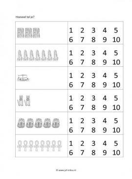 Werkblad egyptenaren - Tellen 1