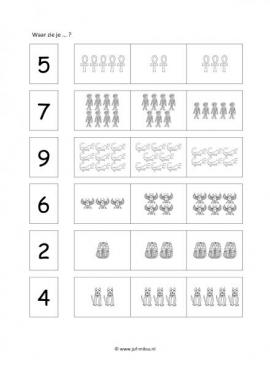 Werkblad egyptenaren - Tellen 3