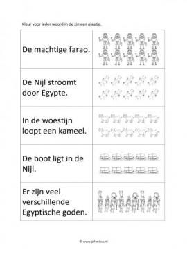 Werkblad egyptenaren - Woorden tellen