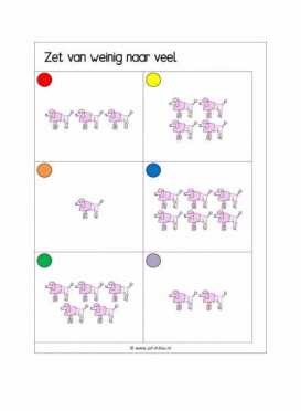Knijpkaarten Zet van weinig naar veel