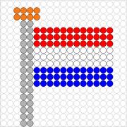 Kralenplank Nederlandse vlag 2