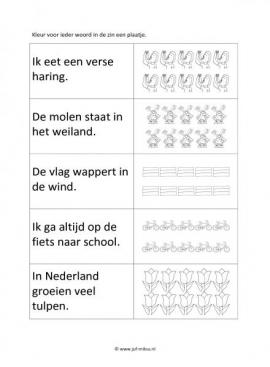 Werkblad nederlanders - Woorden tellen