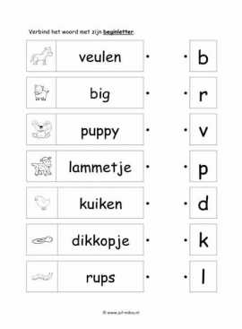 Werkblad boerderijdieren - Beginletter 1