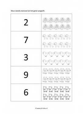 Werkblad boerderijdieren - Tellen 2