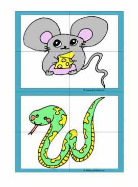 Werkblad bosdieren - Puzzel