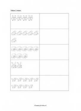 Werkblad bosdieren - 1 meer