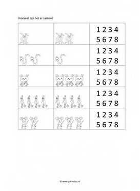 Werkblad bosdieren - Erbij sommen