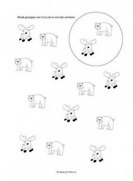 Werkblad bosdieren - Groepjes van 2