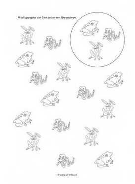 Werkblad bosdieren - Groepjes van 3
