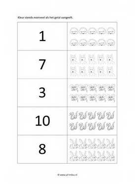 Werkblad bosdieren - Tellen 2