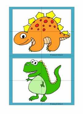 Werkblad dinos - Puzzel