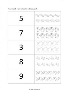 Werkblad dinos - Tellen 2