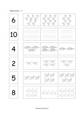 Werkblad dinos - Tellen 3