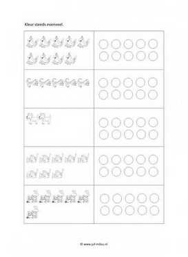 Werkblad huisdieren - Evenveel 3