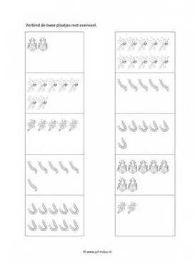 Werkblad kriebelbeestjes - Evenveel 4