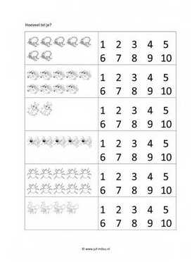 Werkblad kriebelbeestjes - Tellen 1