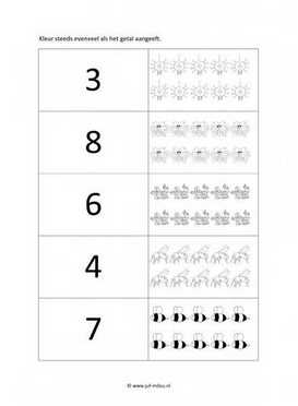 Werkblad kriebelbeestjes - Tellen 2
