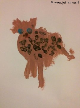 Knutselen Hyena schilderen