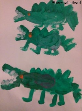 Knutselen Krokodil schilderen