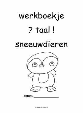 Werkboekje taal sneeuwdieren 1